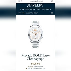 Movado Bold Stainless Steel watch